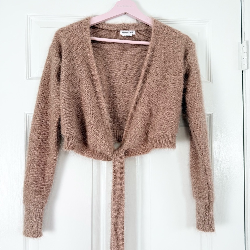 Lovers and Friends Light Mocha Tegan Wrap Sweater XS